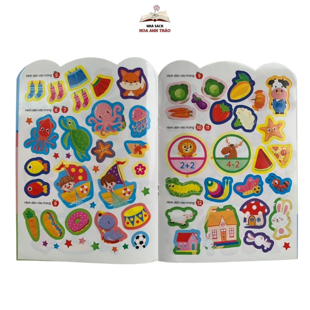 Sách - 365 stickers Bóc dán thông minh song ngữ Việt Anh dành cho trẻ từ 2-6 tuổi (Bộ 6 cuốn)