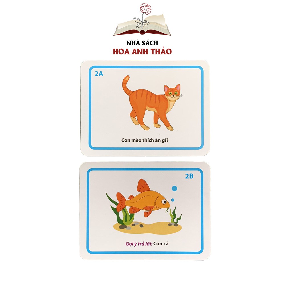 Bộ thẻ Flashcard 300 câu hỏi và trả lời Việt Hà giúp trẻ phát triển ngôn ngữ và giao tiếp