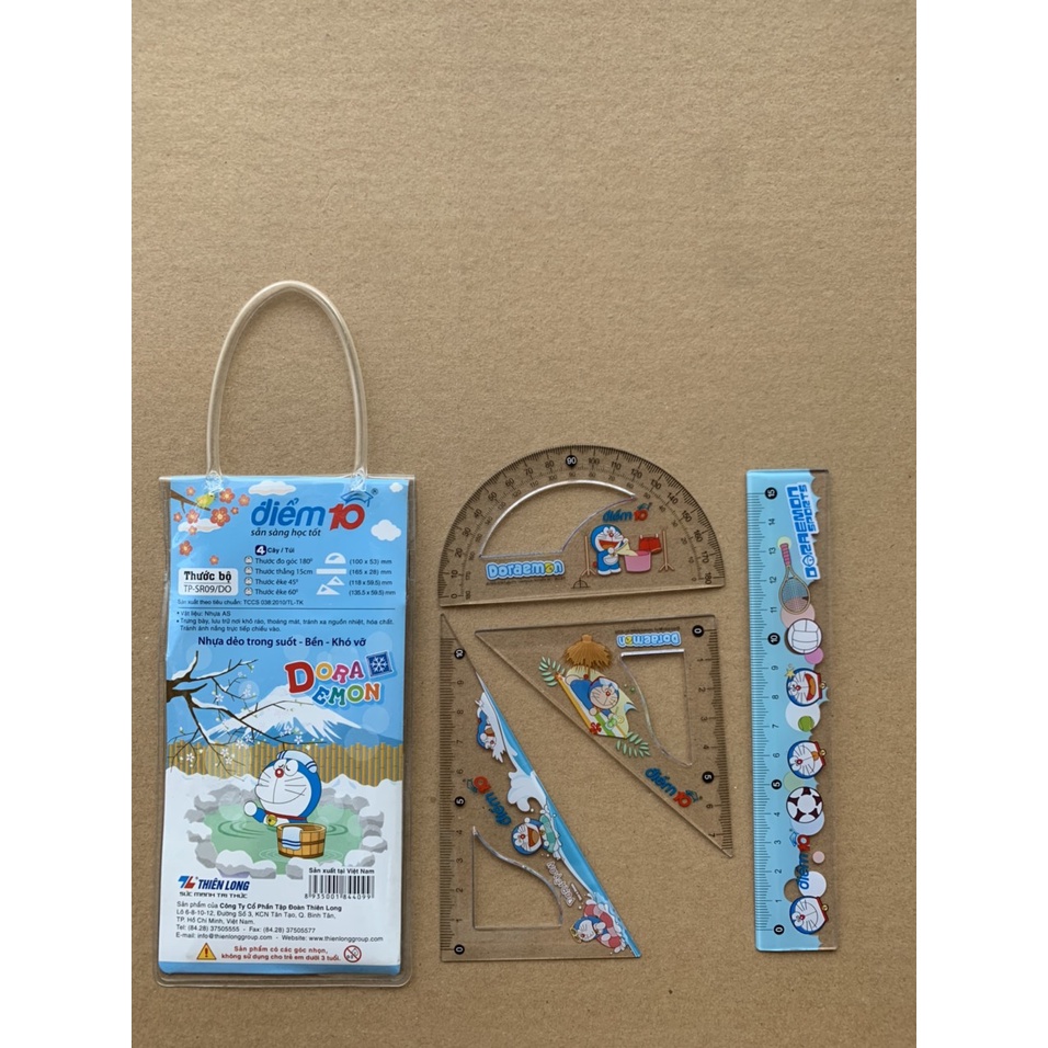 Bộ Thước Kẻ Eke TL Doraemon điểm 10