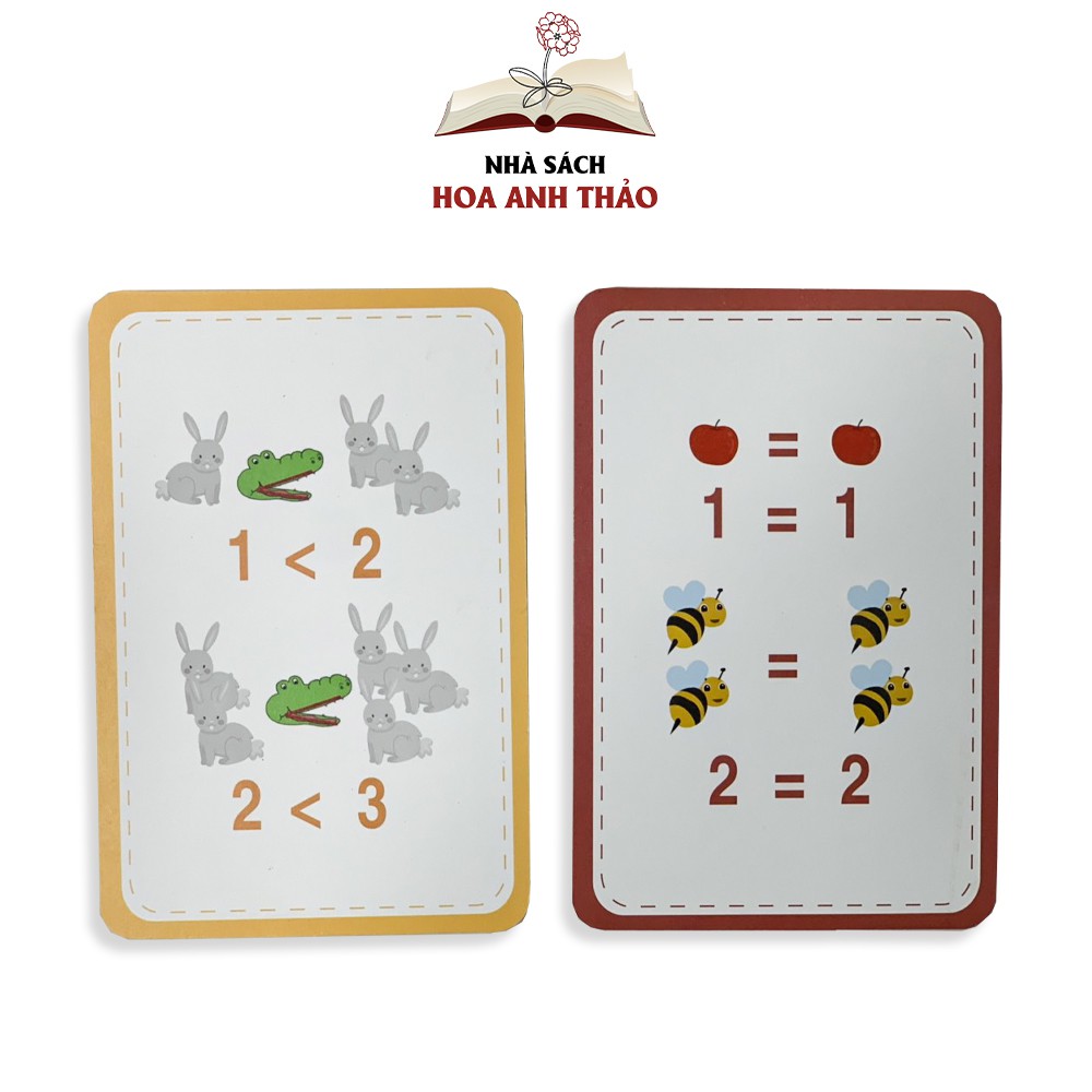 Bộ thẻ flashcard Việt Hà bé học toán dành cho trẻ từ 4 đến 6 tuổi