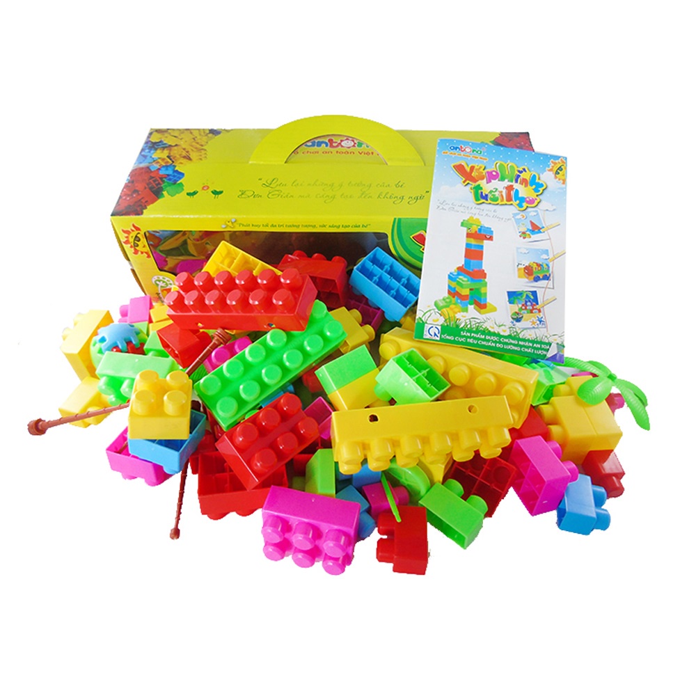 Đồ chơi Antona lắp ghép  xếp hình tuổi thơ 110 chi tiết cho trẻ từ 3 tuổi
