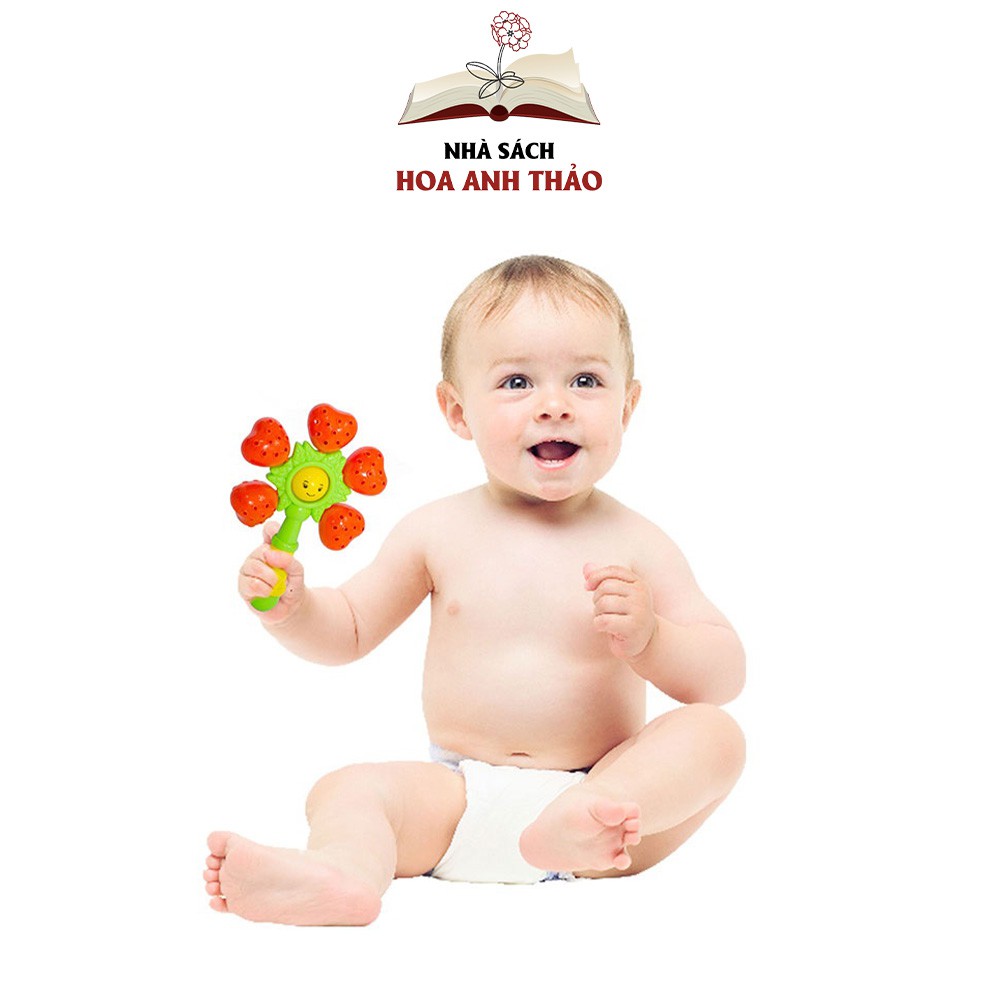 Đồ chơi Xúc xắc Antona lục lạc hình quả dâu mặt cười cho bé từ 3 tháng tuổi