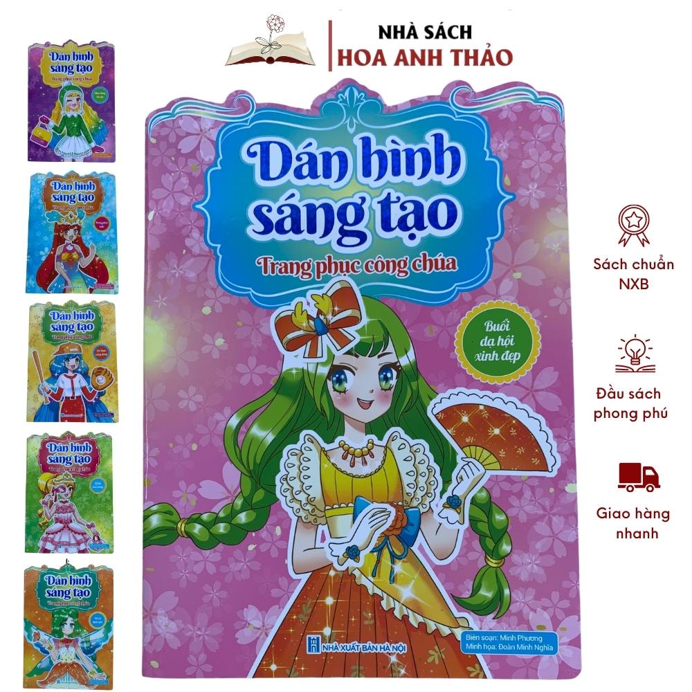 Sách Dán Hình Sáng Tạo Trang Phục Công Chúa Cho Bé Gái