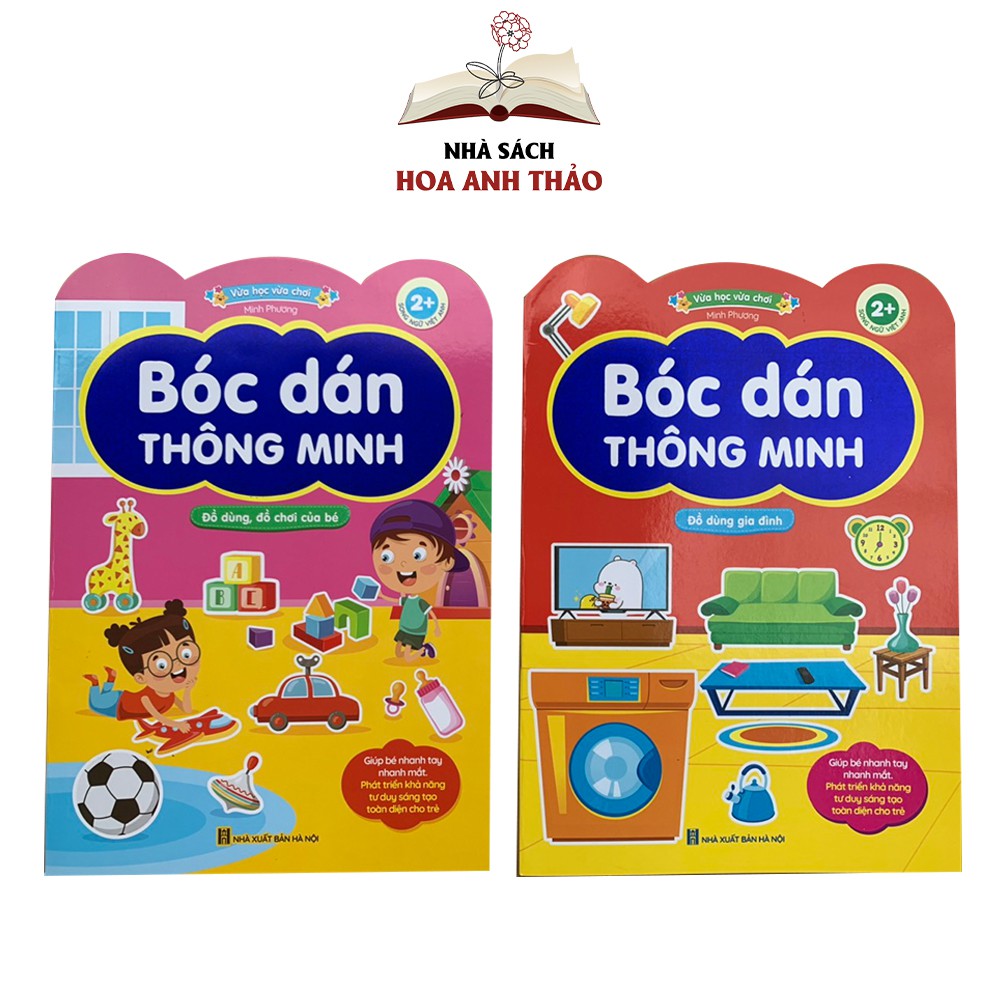 Sách Bóc dán thông minh song ngữ Việt Anh dành cho trẻ từ 2-6 tuổi