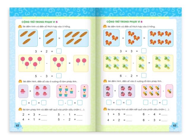 Combo 3 quyển Tập Đánh Vần Tiếng Việt Phiên Bản Tương Tác, Bé khởi Đầu Tập Viết và Bé Chinh Phục Toán Học combo 3 cuốn kèm thẻ