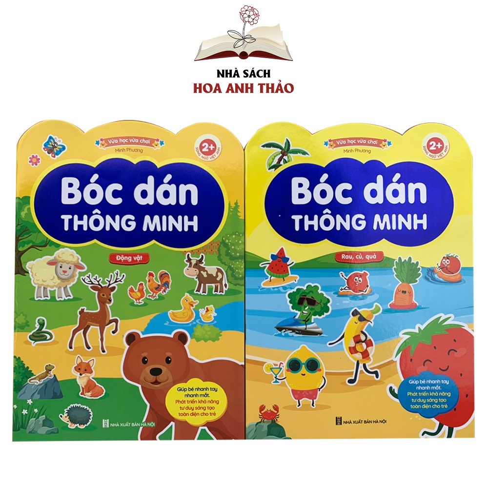 Sách Bóc dán thông minh song ngữ Việt Anh dành cho trẻ từ 2-6 tuổi