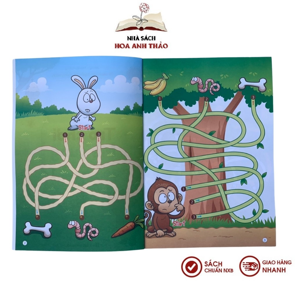 Trò Chơi Mê Cung Và Trò Chơi Tìm Kiếm - Phát triển tư duy cho bé từ 2-6 tuổi (Lẻ tùy chọn)