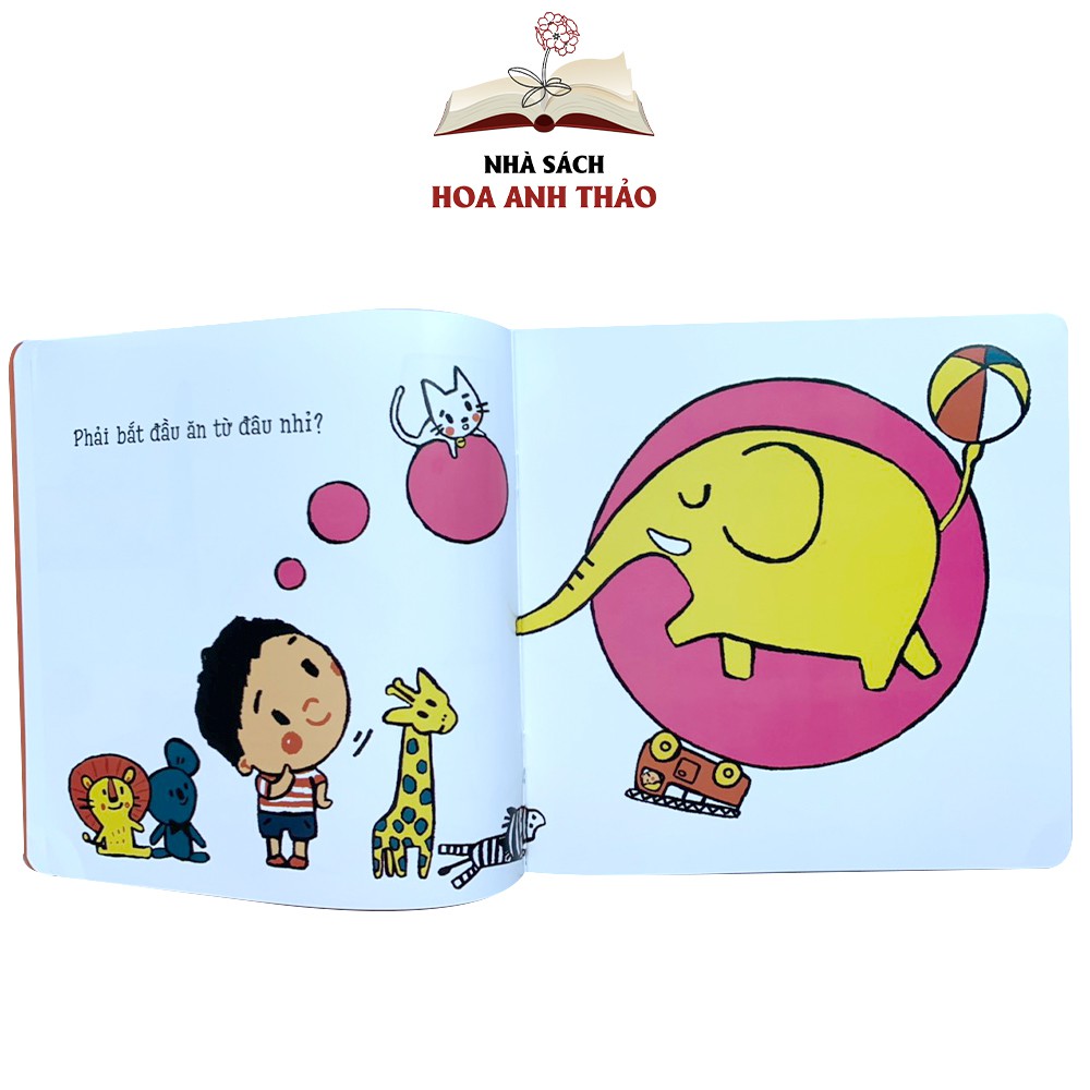 Sách - Ehon bé ngoan Tớ muốn ăn một con voi phát triển toàn diện cho bé 0-3 tuổi (Bộ 5 quyển)