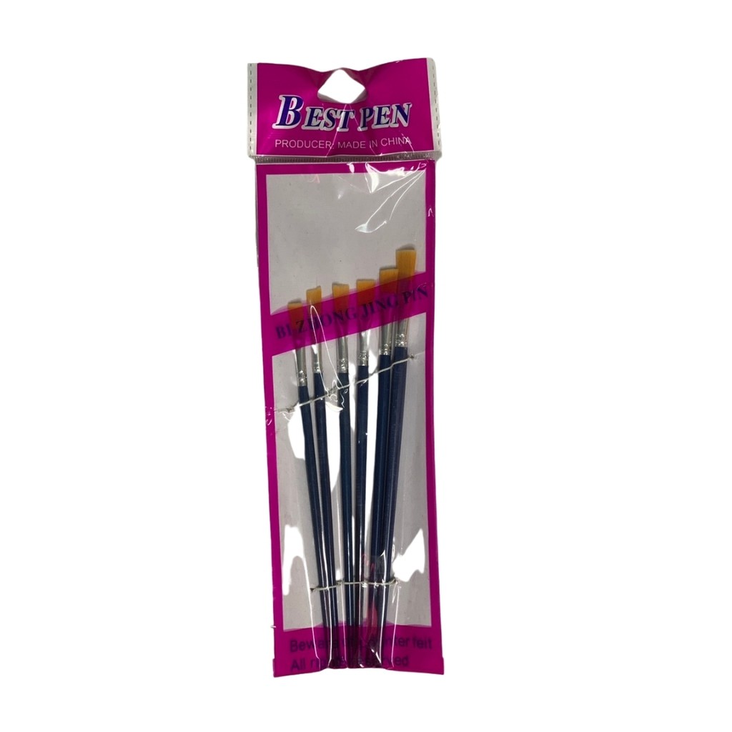 Cọ Vẽ Màu Nước, Cọ vẽ Mỹ Thuật - Combo 6 chiếc