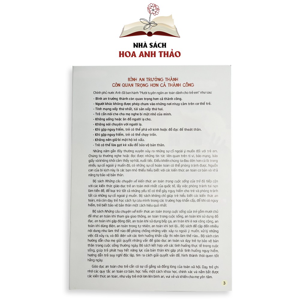 Sách - Những câu chuyện về kiến thức an toàn trong cuộc sống combo 10 tập