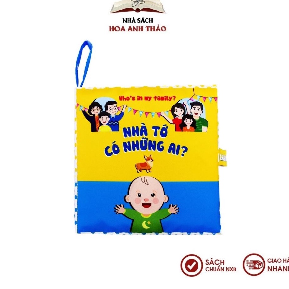 Sách vải Lalala baby, song ngữ đa tương tác Nhà tớ có những ai?