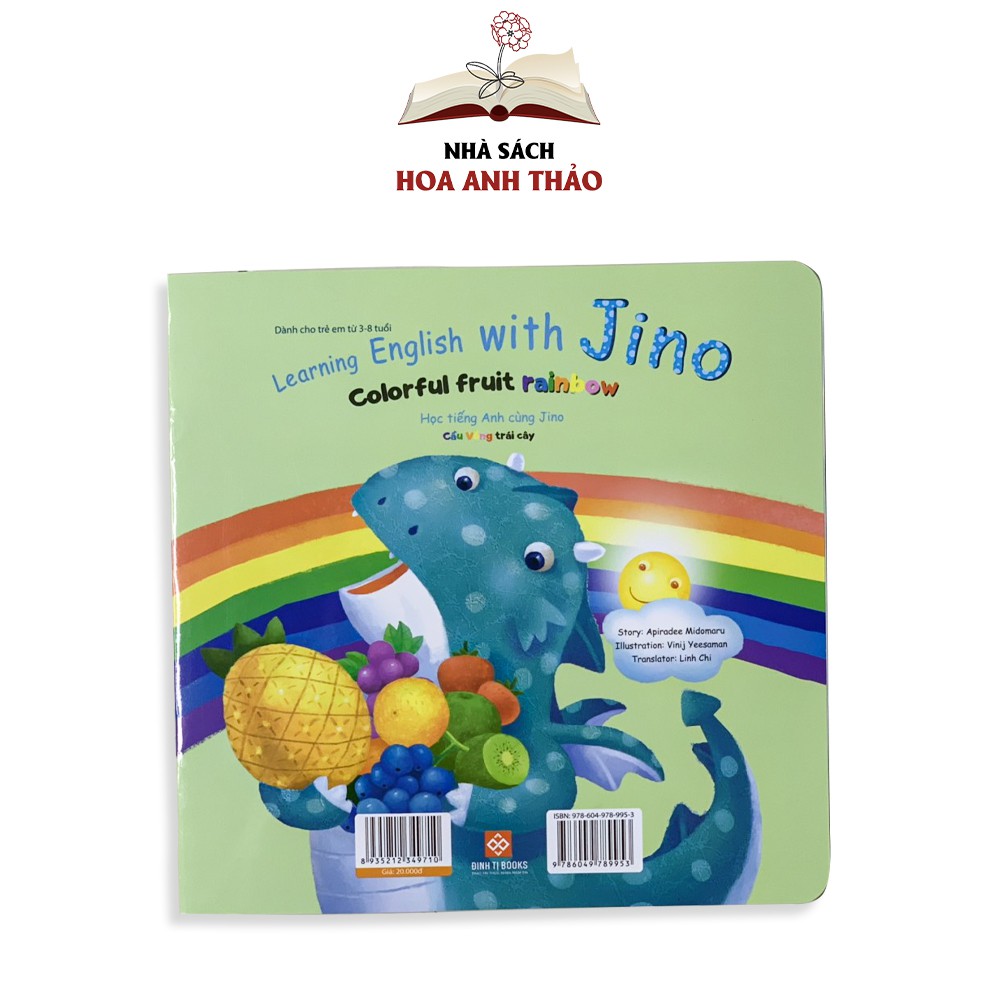 Sách - Học tiếng anh cùng Jino song ngữ Việt Anh dành cho trẻ từ 3 đến 8 tuổi
