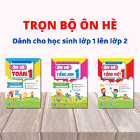 Sách - Combo 3 quyển Ôn Hè Toán - Tiếng Việt và Tiếng Anh 1 - Dành cho học sinh lớp 1 lên lớp 2