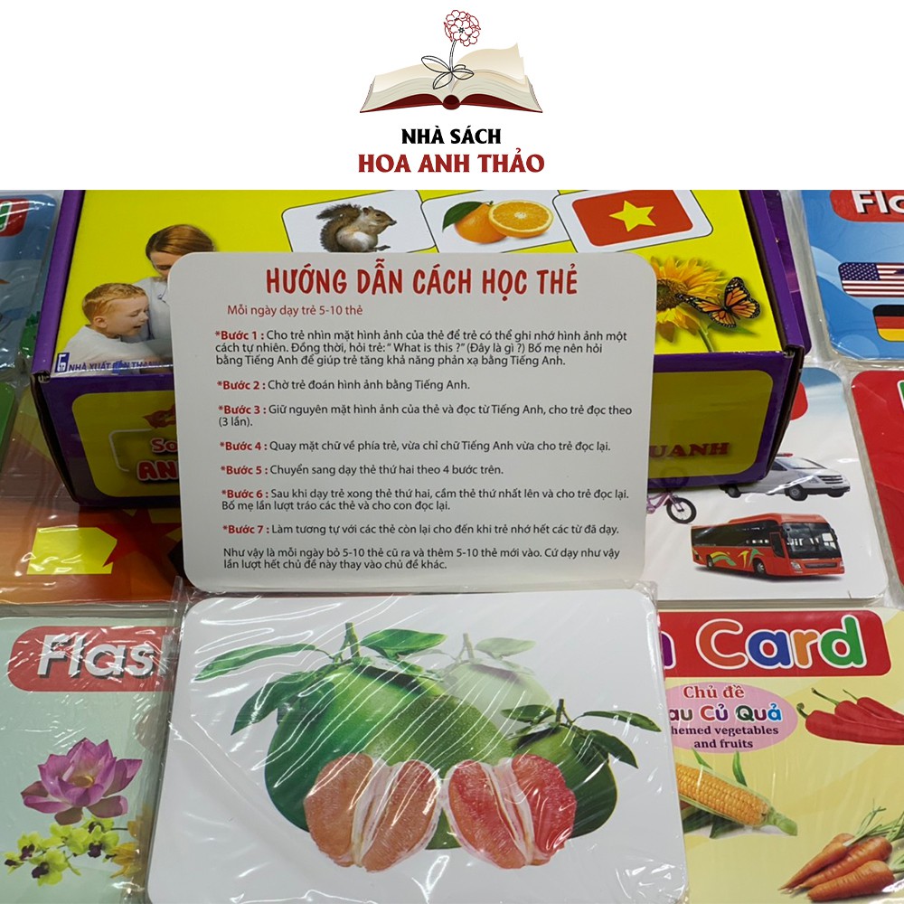 Flashcard Dạy trẻ về thế giới xung quanh Việt Hà song ngữ 19 chủ đề Glenn Doman từ 0-6 tuổi