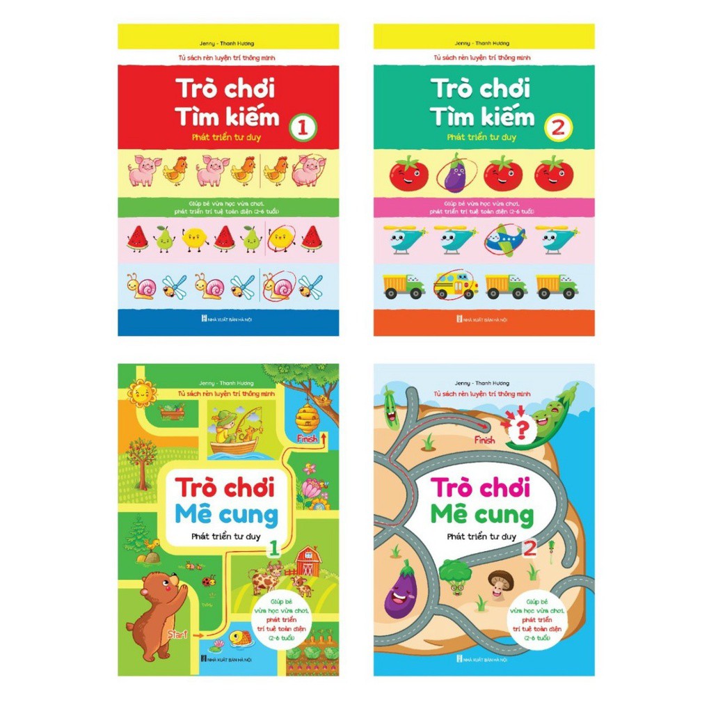 Trò Chơi Mê Cung Và Trò Chơi Tìm Kiếm - Phát triển tư duy cho bé từ 2-6 tuổi (Lẻ tùy chọn)