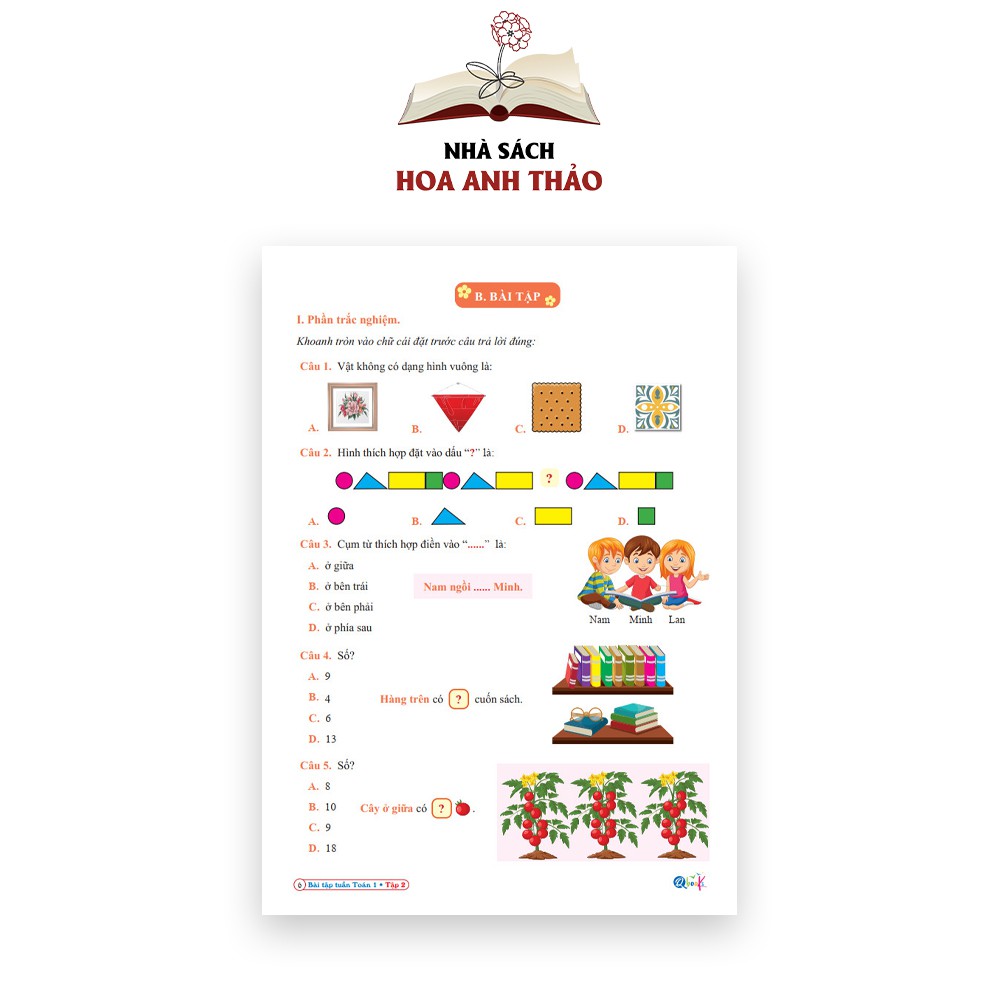 Sách - Bài tập tuần toán và tiếng việt lớp 1 học kỳ 2 Cùng phát triển năng lực