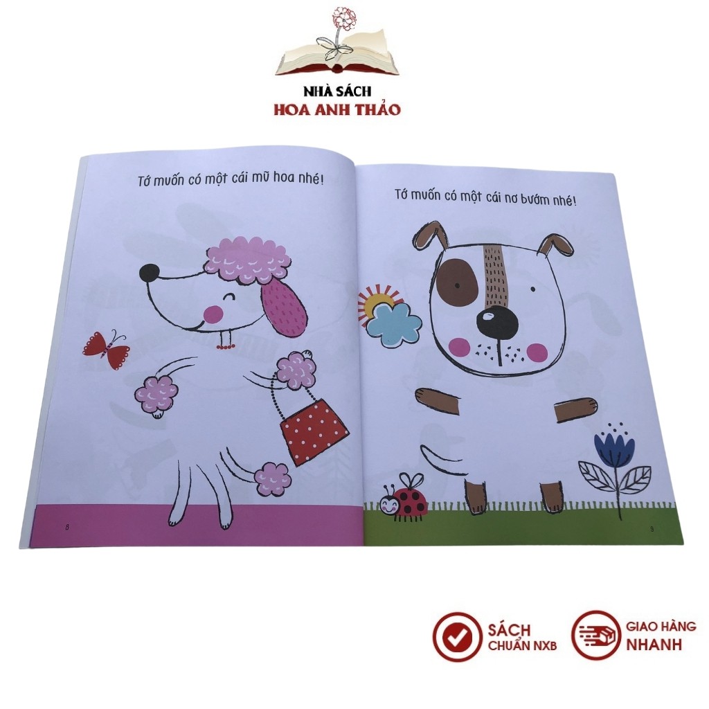 Sách - 50 Cách vẽ trang phục cho bé 3-9 tuổi - bộ 04 cuốn