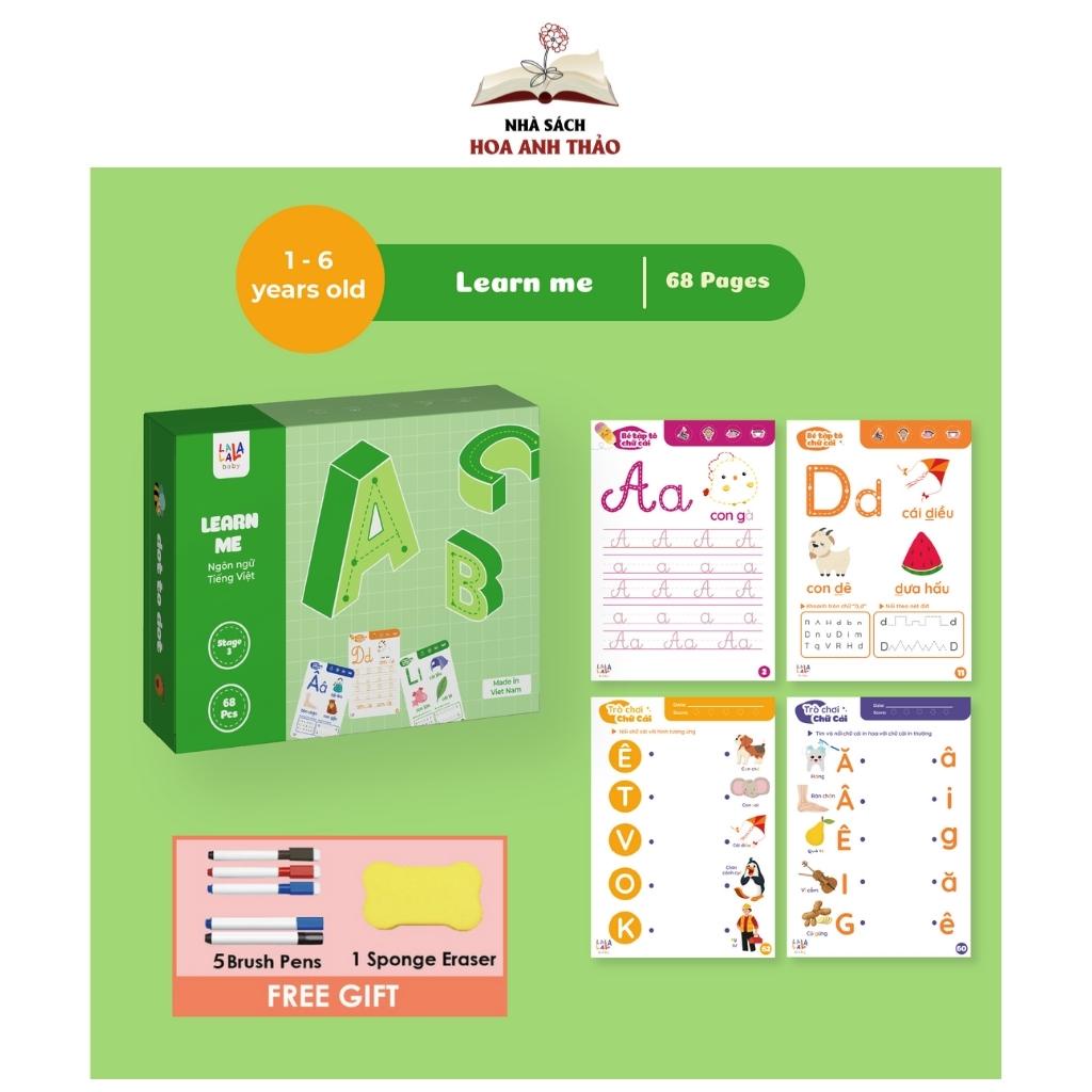 Sách vẽ thông minh cho bé xóa được, học liệu giáo dục sớm thương hiệu Lalala Baby 68 Trang