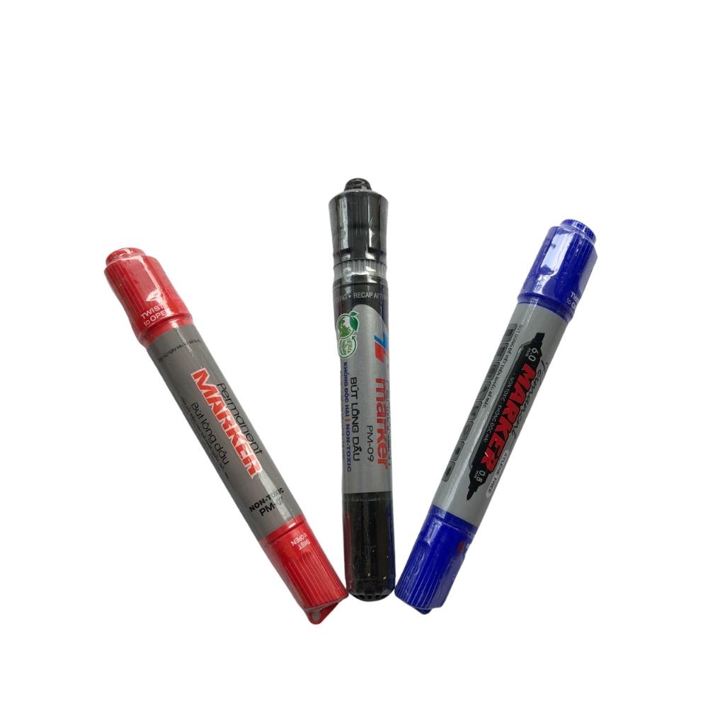 Bút Lông Dầu Thiên Long 2 Đầu To PM-09 Không Xóa Được