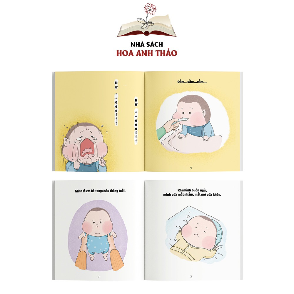 Sách Ehon Nhật Bản - Làm quen với cuộc sống cùng Tengu (Combo 4 cuốn)