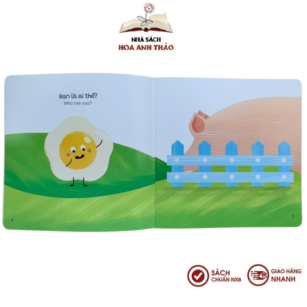 Sách Ehon Song ngữ Việt Anh Cho Bé từ 0 đến 6 tuổi có File nghe quét mã QR