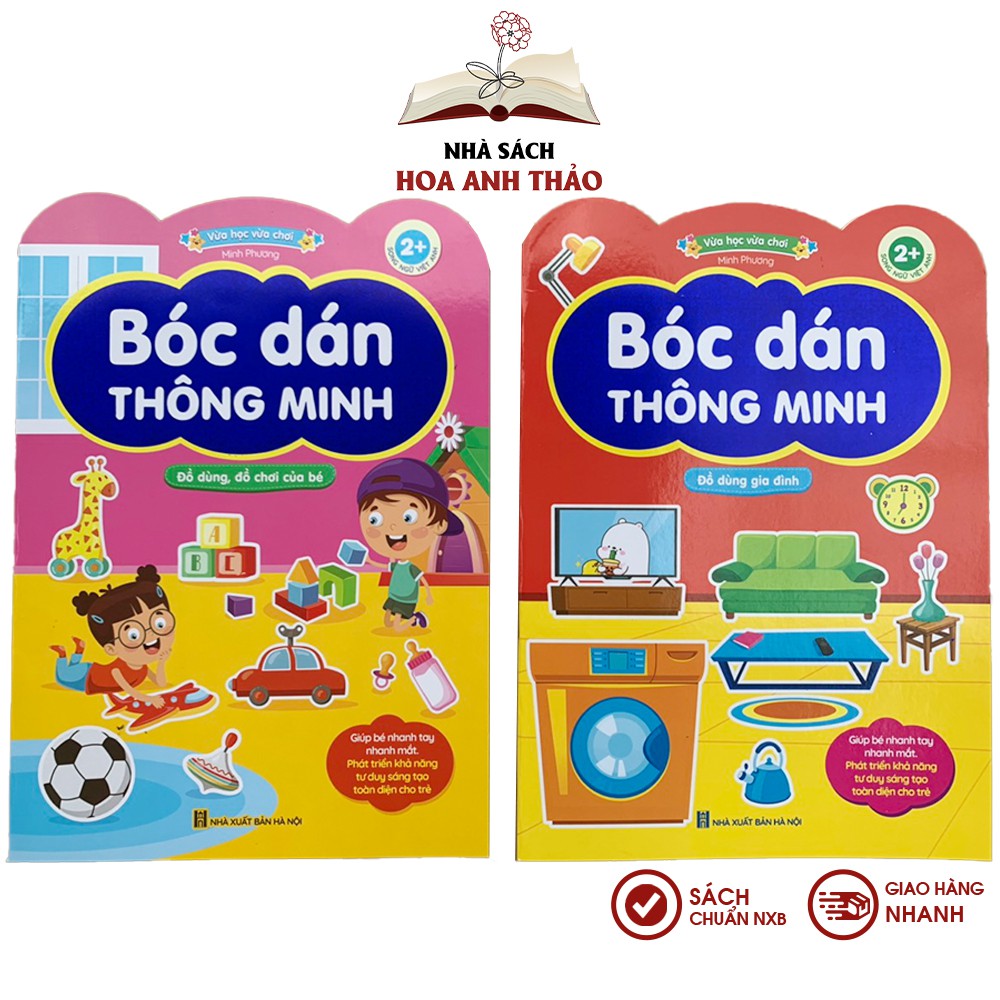 Sách Bóc dán thông minh song ngữ Việt Anh dành cho trẻ từ 2-6 tuổi