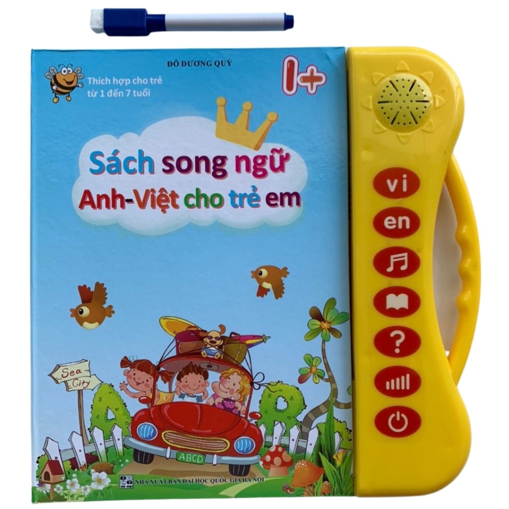 [Phiên Bản Mới 2021] Sách Nói Điện Tử Song Ngữ Anh- Việt - Cho Bé Từ 1- 7 Tuổi
