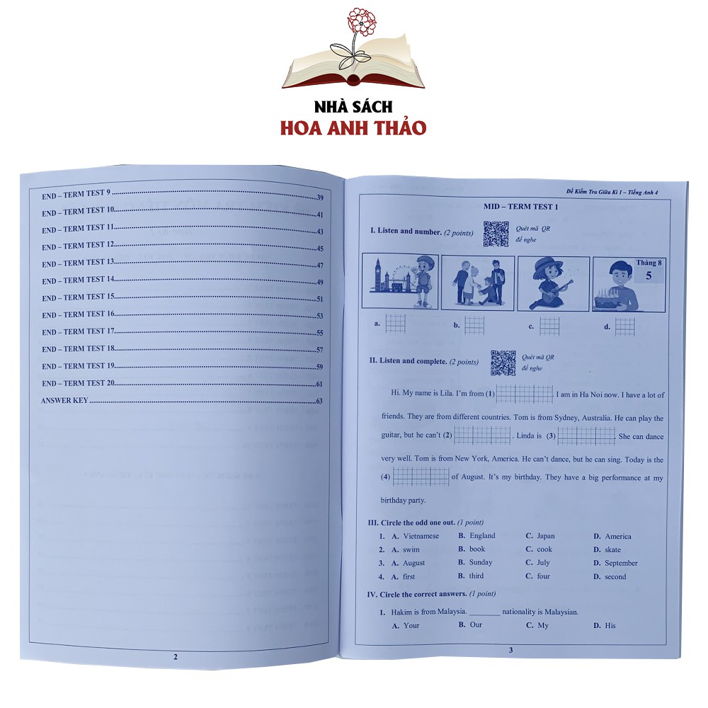 Sách - Bài tập tuần và đề kiểm tra Tiếng Anh 4 học kỳ 1