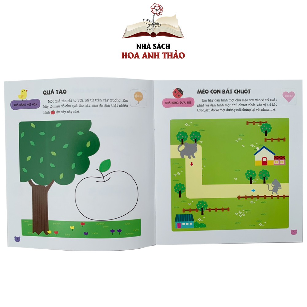 Sách Sticker bóc dán phát triển chỉ số thông minh IQ (Bộ 6 quyển)