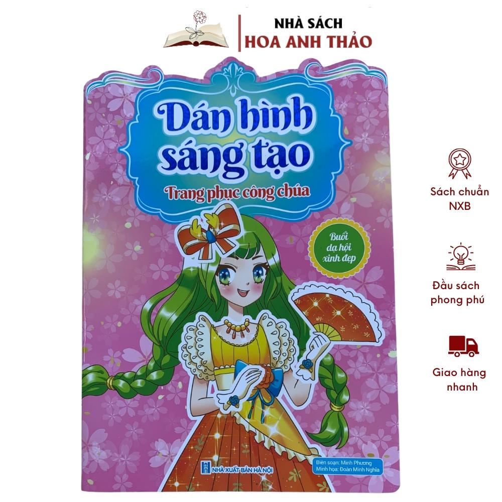 Sách Dán Hình Sáng Tạo Trang Phục Công Chúa Cho Bé Gái