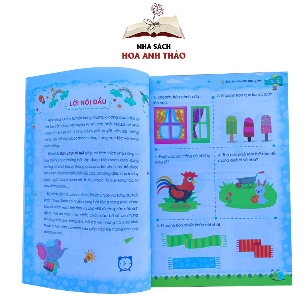 Sách - Sân chơi trí tuệ Rèn luyện não trái não phải cho bé từ 3-6 tuổi
