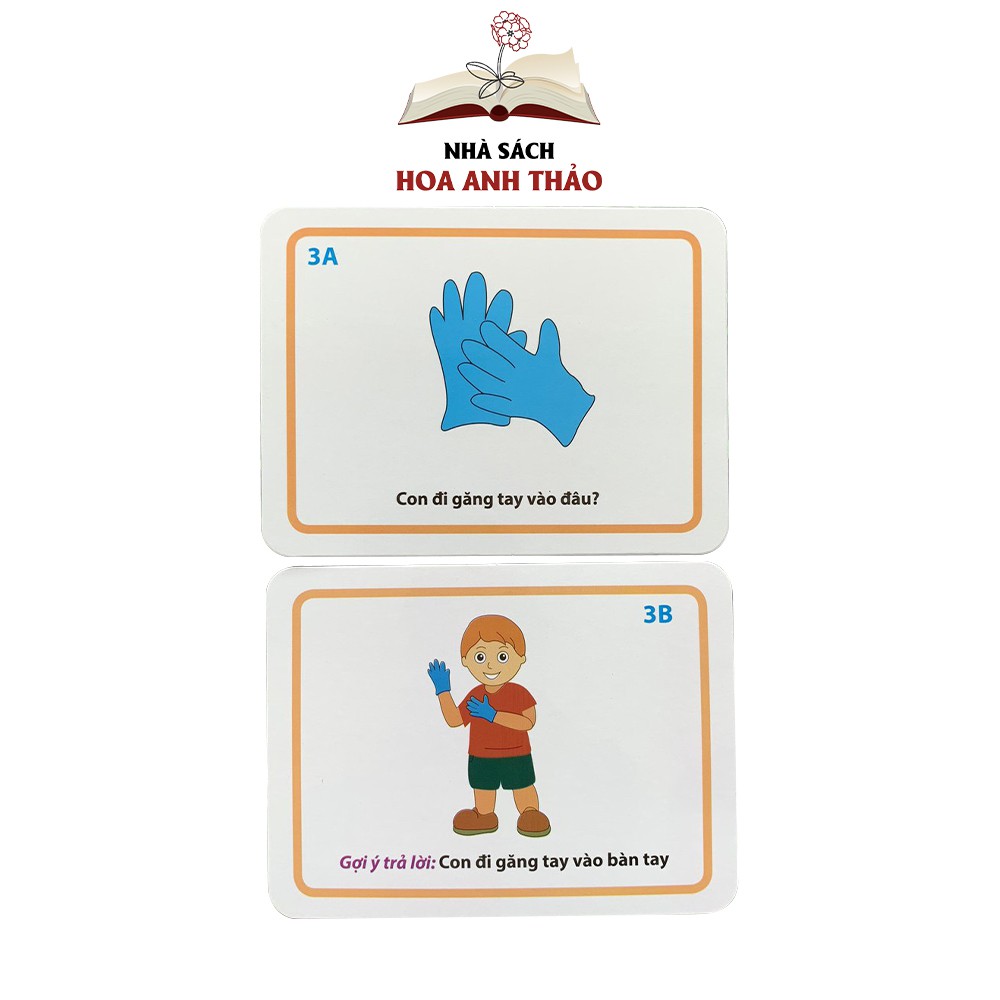 Bộ thẻ Flashcard 300 câu hỏi và trả lời Việt Hà giúp trẻ phát triển ngôn ngữ và giao tiếp