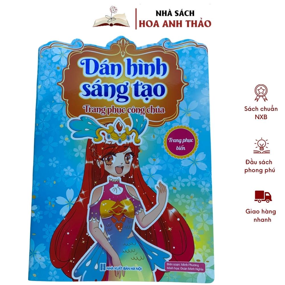 Sách Dán Hình Sáng Tạo Trang Phục Công Chúa Cho Bé Gái