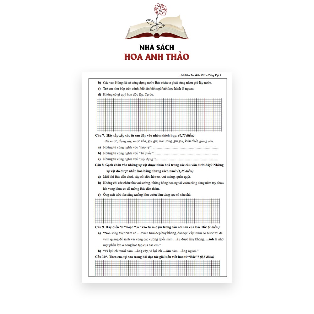 Sách - Đề kiểm tra Toán và Tiếng Việt lớp 3 học kỳ 2