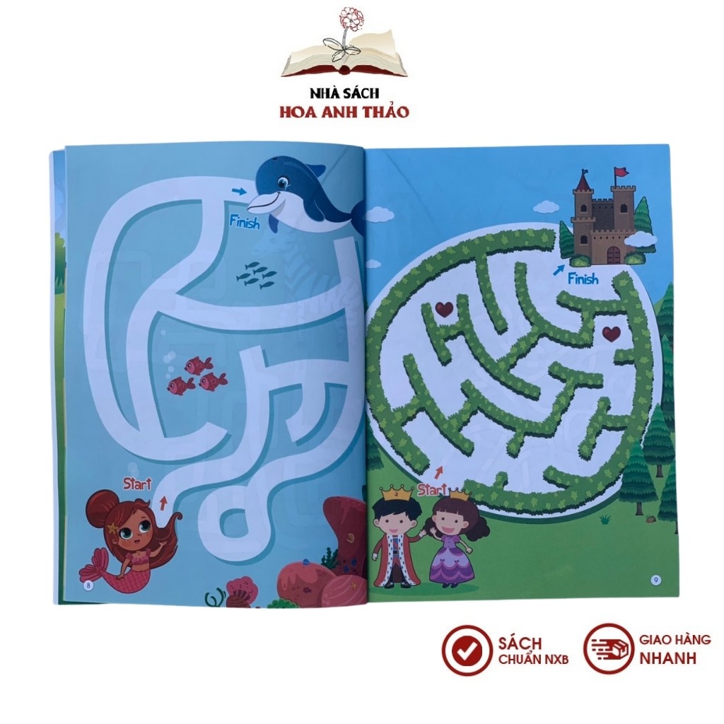 Trò Chơi Mê Cung Và Trò Chơi Tìm Kiếm - Phát triển tư duy cho bé từ 2-6 tuổi (Lẻ tùy chọn)