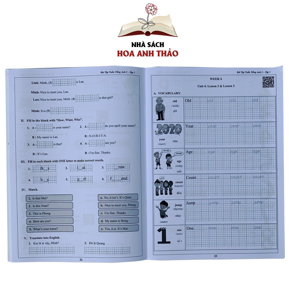 Sách Bài tập tuần và đề kiểm tra Tiếng Anh 3 học kỳ 1 Bộ 2 quyển