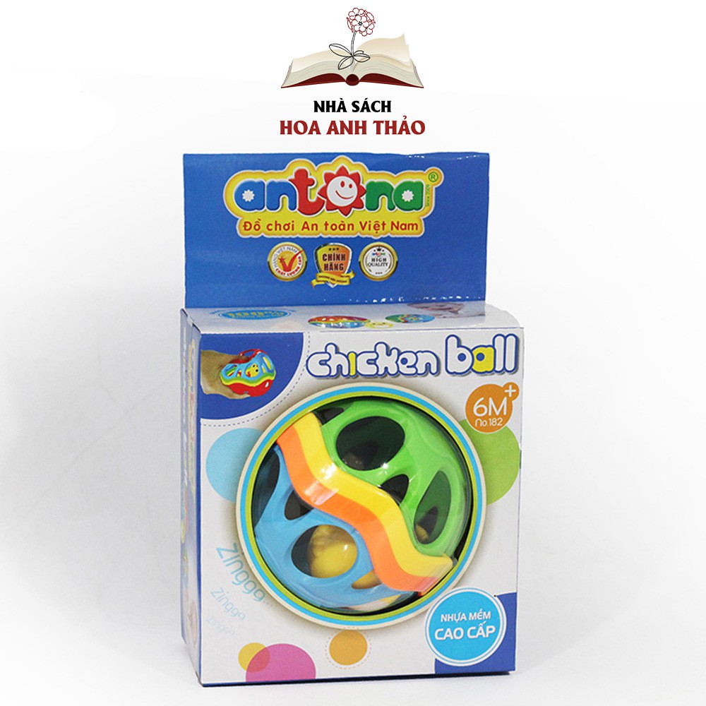 Đồ chơi bóng mềm gà con Chicken ball Antona xúc xắc âm thanh dạng hộp