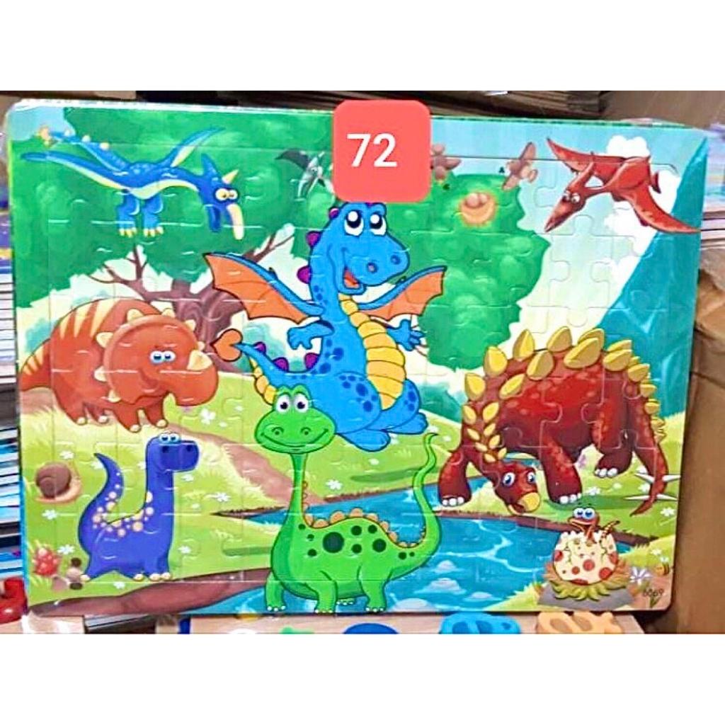 Tranh ghép hình bằng gỗ cho bé 60 mảnh - Đồ chơi ghép gỗ PUZZLE - Bộ xếp gỗ