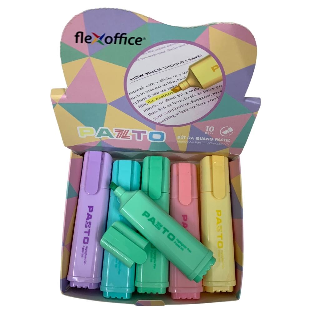 Bút dạ quang màu Pastel nét to Pazto F0-Hl009