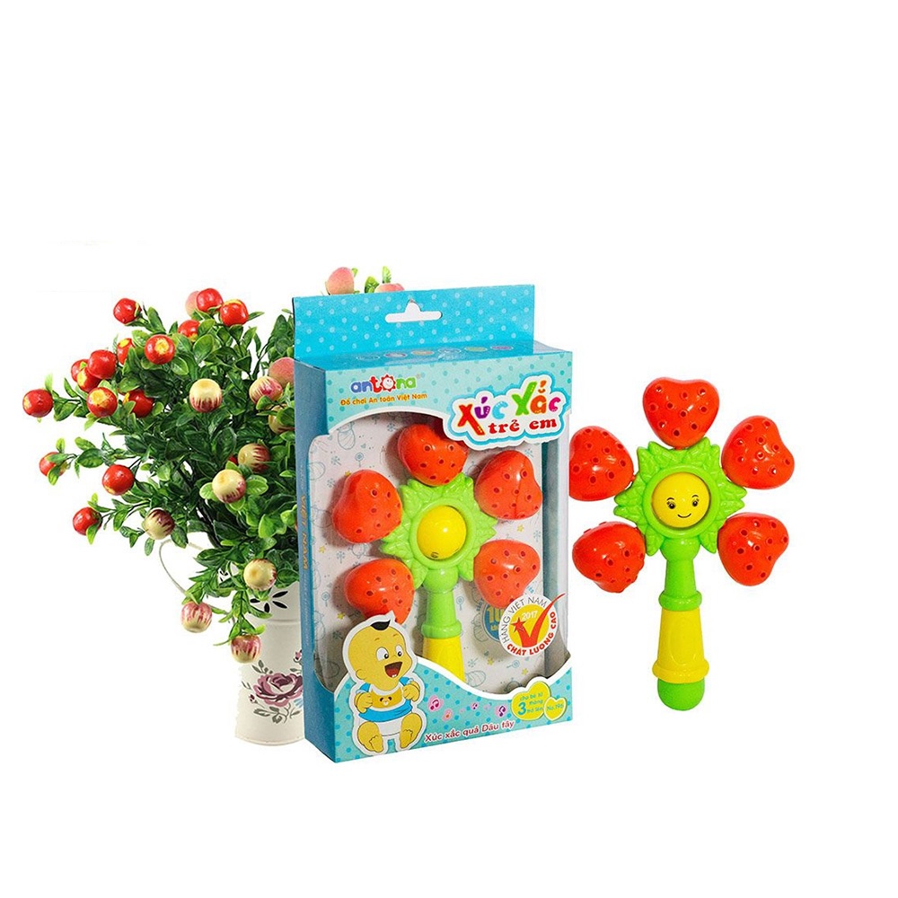 Đồ chơi Xúc xắc Antona lục lạc hình quả dâu mặt cười