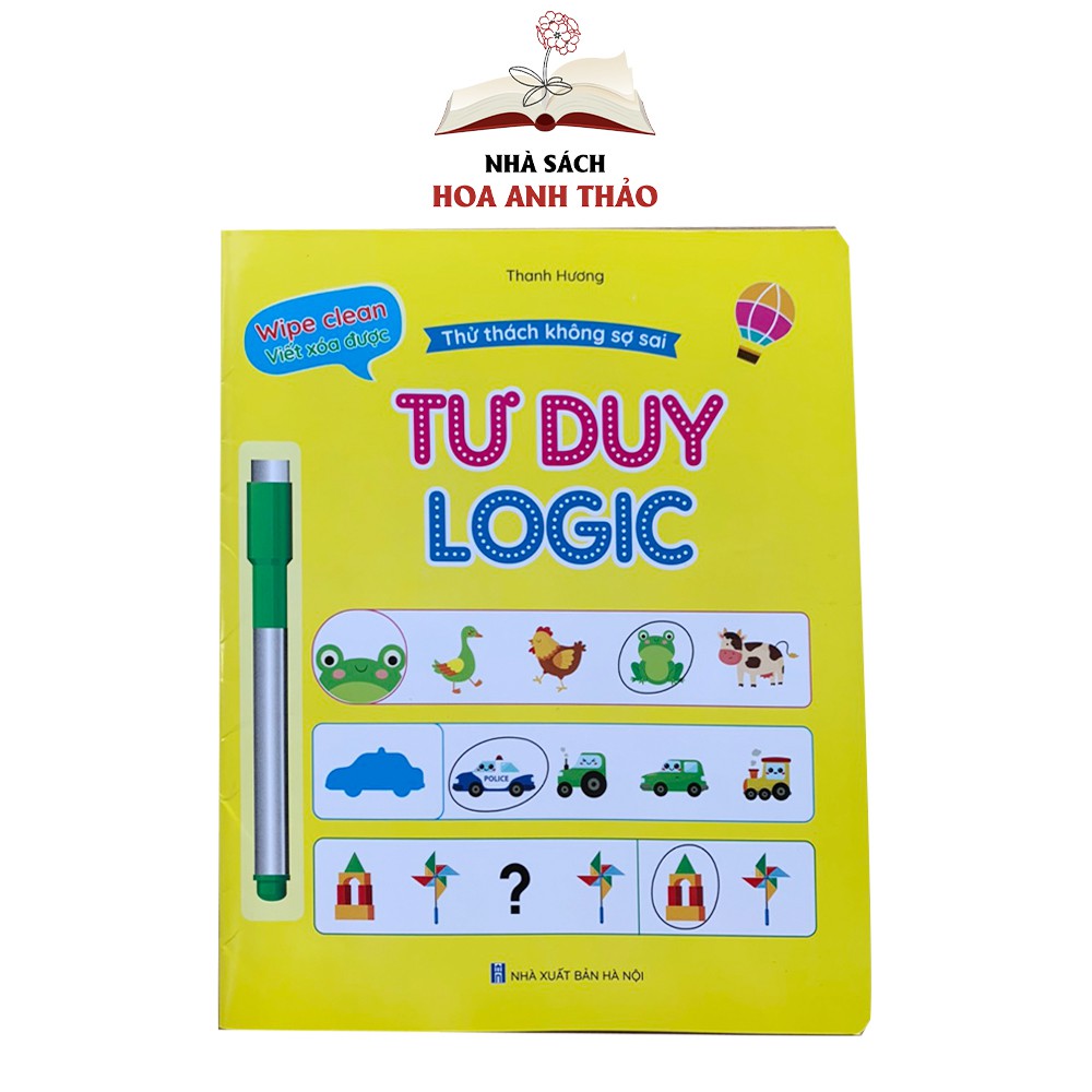 Sách - Làm toán không sợ sai Wipe clean viết xóa được Việt Hà Tặng kèm 2 bút (Bộ 4 quyển)