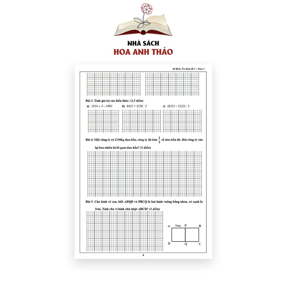 Sách - Đề kiểm tra Toán và Tiếng Việt lớp 3 học kỳ 2
