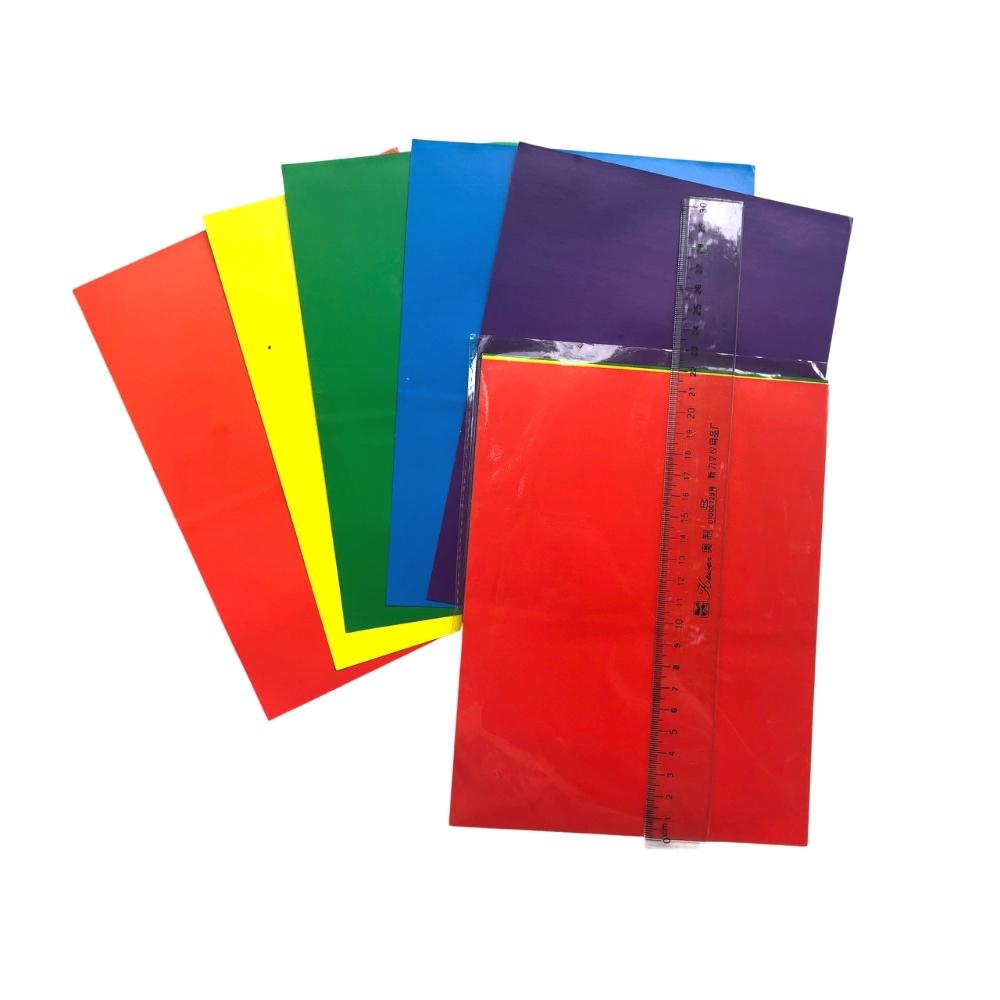 Giấy Thủ Công Nhiều Màu - khổ 17x22 cm - có decal bóc dán