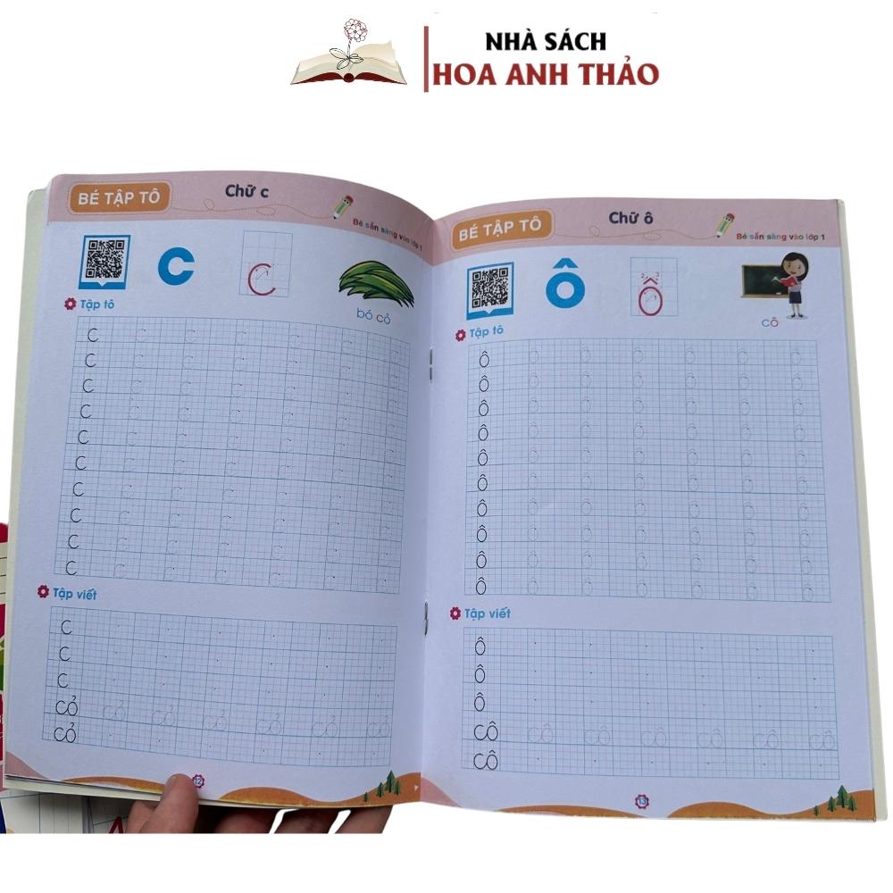 Combo 6 quyển Tô cho trẻ mẫu giáo - Bé sẵn sàng vào lớp 1- loại dày