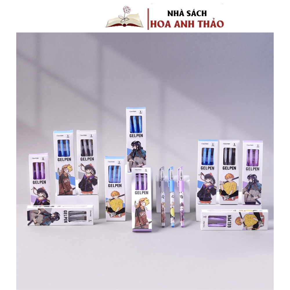 Hộp 4 bút gel classmate CL-GP107P - Thiết kế cung hoàng đạo