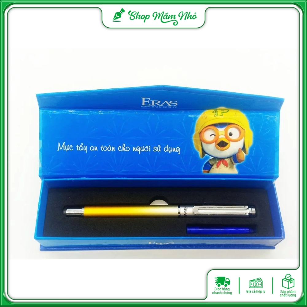 Bút Máy Eras E025 có đầu tẩy - Ngòi mài tặng 1 ngòi + 1 ống mực