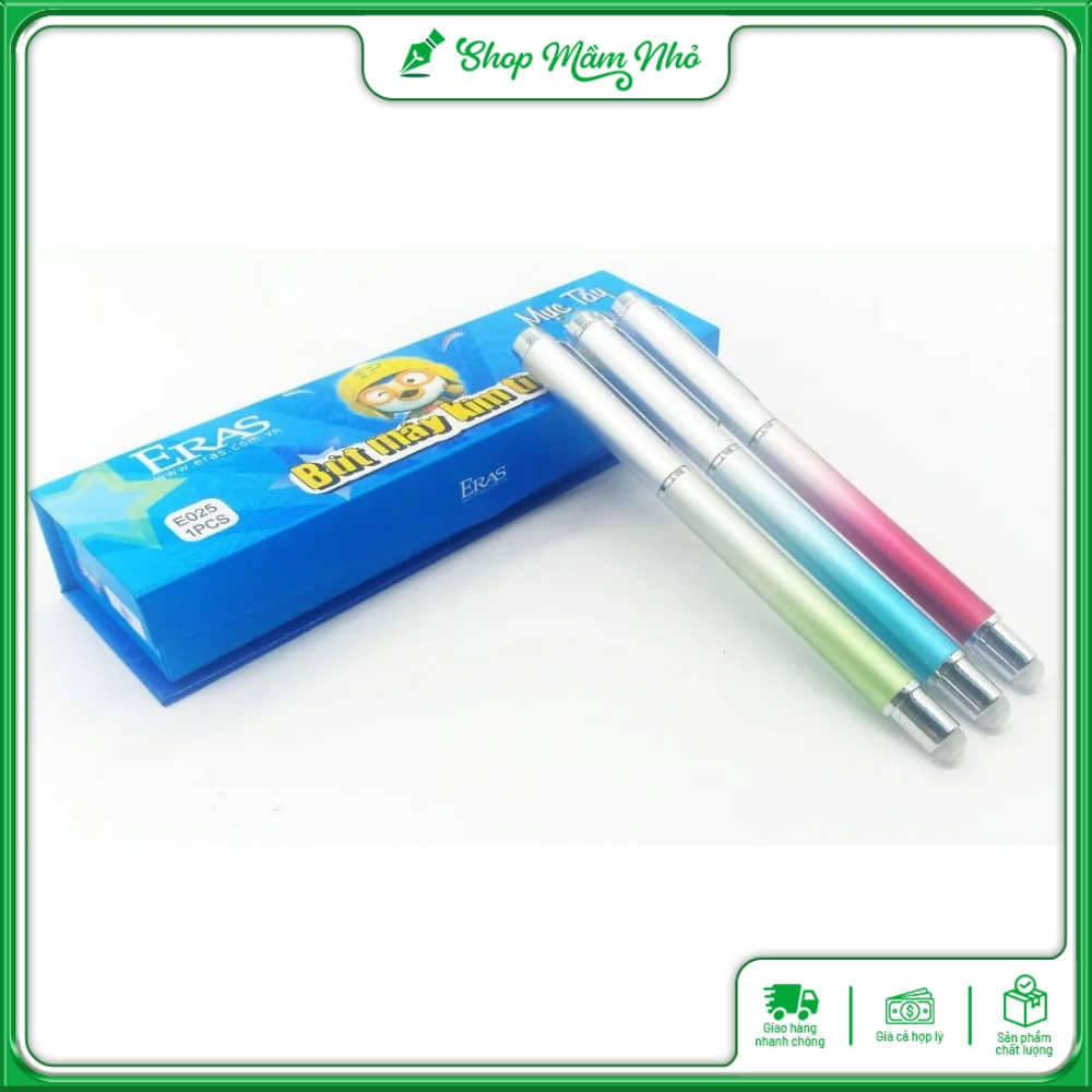 Bút Máy Eras E025 có đầu tẩy - Ngòi mài tặng 1 ngòi + 1 ống mực
