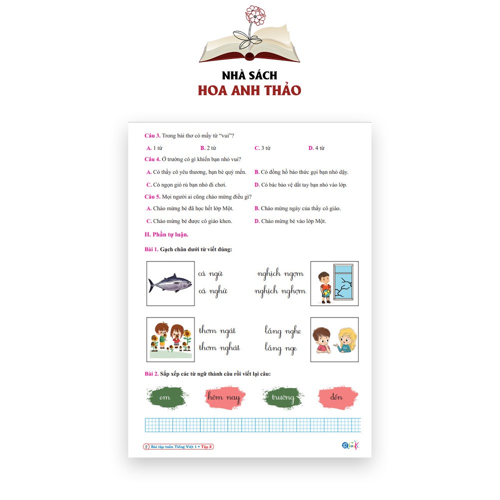 Sách - Bài tập tuần toán và tiếng việt lớp 1 học kỳ 2 Cùng phát triển năng lực