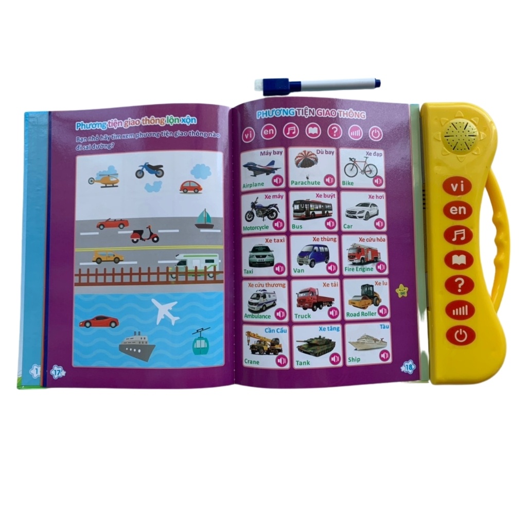 [Phiên Bản Mới 2021] Sách Nói Điện Tử Song Ngữ Anh- Việt - Cho Bé Từ 1- 7 Tuổi