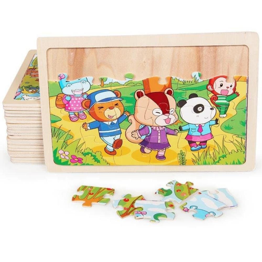 Đồ chơi Tranh Ghép Hình 24 Miếng Bằng Gỗ Cho Bé